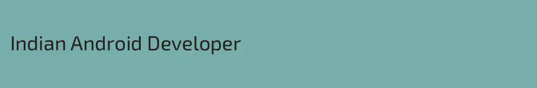 Indian Android Developer